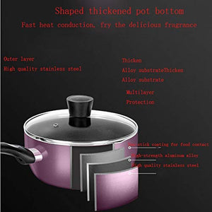 HTKLCZ Nonstick Kitchen Cookware Set - Home Kitchen Ware Pots and Pan Set, Includes Saucepan,Wok,Milk pan