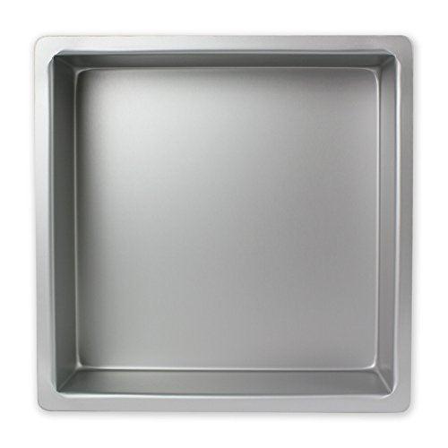 PME Professional Aluminum Square Cake Pan (13 x 13 x 4), Standard, Silver