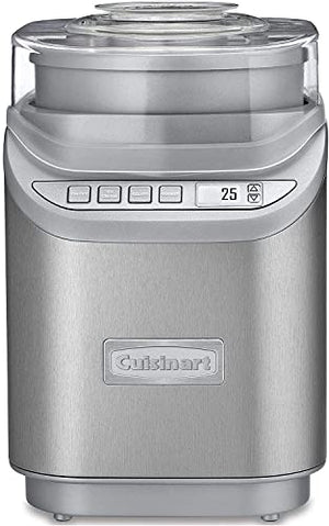 Cusinart ICE-70P1 2-Quart Cool Creations Ice Cream, Frozen Yogurt, Gelato and Sorbet Maker, LCD Screen with Countdown Timer, Makes Frozen Treats in 20-Minutes or Less, Stainless Steel