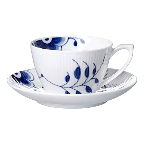 Royal Copenhagen Blue Fluted Mega Tea Cup Saucer