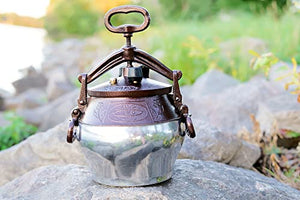 Afghan pressure cooker Model NR 4.9 qt. or4.7 liter / Aluminum Uzbek Kazan pressure pot for indoor/outdoor cooking