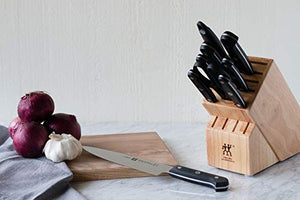 HENCKELS Zwilling gourmet 10-pc knife block set, 3.15 Pound, Black/Stainless Steel (36131-005)