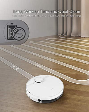 Midea M7 Robot Vacuum Cleaner, 4000Pa Self Charging Robotic Vacuum and Mop, Multi-Level Mapping Lidar Navigation, Compatible with Alexa, Google Home, Good for Pet Hair, Carpet, Hard Floor