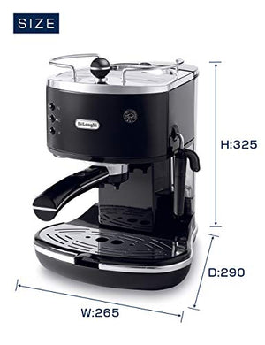 DELONGHI ECO310BK Espresso Machine, 10.2 x 9.1 x 11.8 inches, Black/Stainless