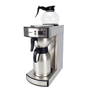 Coffee Pro CP-RLT Commercial Coffeemaker Coffee Maker, 17" x 8" x 14", Stainless Steel