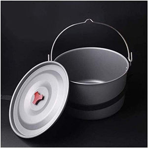 Kitchen Cookware Sets Lightweight Camping Cookware Outdoor Portable Cooker Large Single Pot Large Hanging Pot Large Picnic Camp Pot 8L