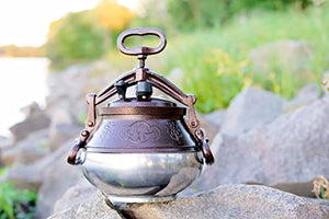 Afghan pressure cooker Model M 11.8-quart (11.2 liter) capacity / Aluminum Uzbek Kazan pressure pot for indoor/outdoor cooking, M 11.8quart /11.2liter