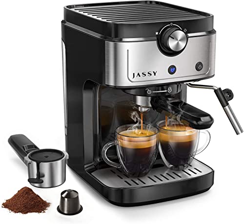 Espresso Machine 19 Bar Cappuccino Machine & Latte Maker with High Pressure Pump & Powerful Steamer for Home Barista Cafe,Cup Choice Control,1700W