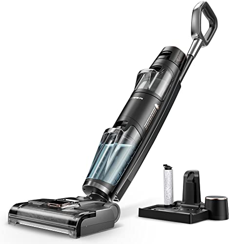 Viomi Cyber Cordless Wet Dry Vacuum Cleaner, Vacuum Mop All in One, Self-Cleaning & Air Drying, 800ml Dual-Tank, 2500mAh Battery,LED Screen, Mops for Foor Cleaning for Pet Hair