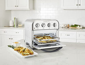 Cuisinart TOA-28 Compact Convection Toaster Oven Airfryer, 12.5" x 15.5" x 11.5", Stainless Steel