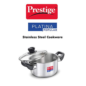 Prestige Platina Popular Stainless Steel Casserole with Lid, 260 mm