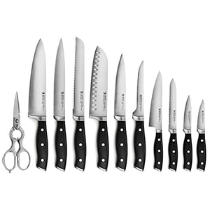 Henckels Forged Accent 20 Piece Self Sharpening Knife Block Set with Black Handles