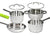 MAGGOPAN Stainless Steel Saucepan Set, Frying Pan, Steamer insert, Induction, Dishwasher safe, 6 PCS SET