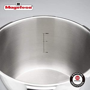 MAGEFESA Star Quick Easy To Use Pressure Cooker, 18/10 Stainless Steel, Suitable for induction. Thermodiffusion bottom, 3 Security Systems (12 QUART)