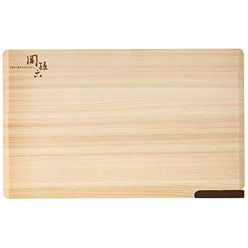 Kai Corporation AP5226 KAI Seki Magoroku Cutting Board, Cypress, L, 15.4 x 9.4 inches (390 x 240 mm), Stand Included, Made in Japan, Dishwasher Safe