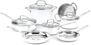 Cuisinart Chef's Classic Stainless Color Series 11-Piece Set (White), White
