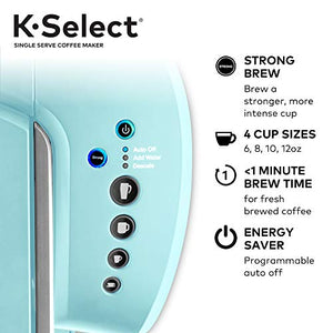 Keurig K-Select Coffee Maker, Single Serve K-Cup Pod Coffee Brewer, With Strength Control and Hot Water On Demand, Oasis