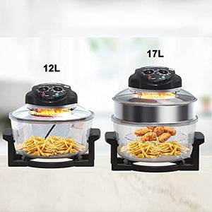 Wisfor Infrared Halogen Oven Chicken Turbo Cooker Oven Large 17 Quart for Healthy Meals Fries Chips with 11 Accessories