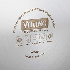 Viking Professional 5-Ply Stainless Steel Sauté Pan, 3.4 Quart