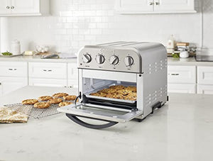 Cuisinart TOA-28 Compact Convection Toaster Oven Airfryer, 12.5" x 15.5" x 11.5", Stainless Steel