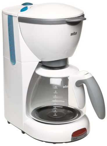 Braun KF510-WH AromaDeluxe 10-Cup Coffeemaker, White