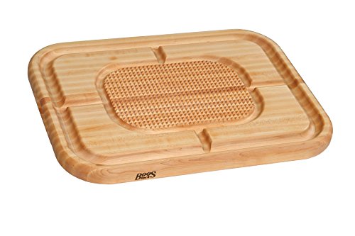 John Boos Block MN2418150-SM Carving Collection Pyramid Design Reversible Maple Cutting Board with Juice Groove, 24 Inches x 18 Inches x 1.5 Inches