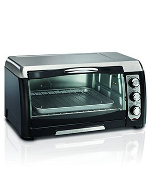 Hamilton Beach Countertop Toaster Oven, 6-Slices, Includes Bake Pan and Broil Rack, Black (31330D)