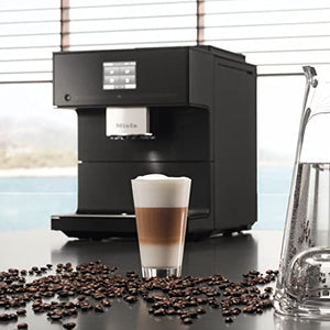 NEW Miele CM 7750 CoffeeSelect Automatic Wifi Coffee Maker & Espresso Machine Combo, Obsidian Black - Grinder, Milk Frother, Cup Warmer, Glass Milk Container, Select From Multiple Beans
