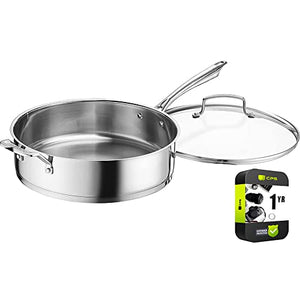 Cuisinart 89336-30H Professional Series Cookware 6 Quart Saute Pan With Helper Handle And Cover Bundle with 1 YR CPS Enhanced Protection Pack