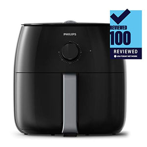 Philips Premium Airfryer XXL with Fat Removal Technology, Black, HD9630/98 & Airfryer Double Layer Rack with Skewers- HD9905/00, for HD9240 Models