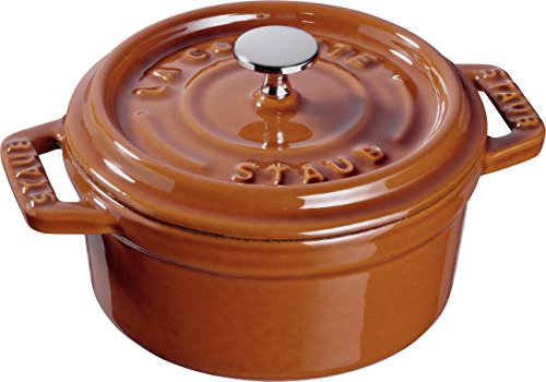 STAUB Dustproof 40511 365 – Mini Casserole Dish Cast Iron – Cinnamon – 10 cm