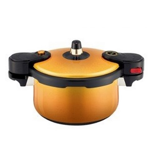 KitchenFlower EcoCook Ceramic Pressure Cooker Yellow 3.5L
