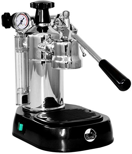 La Pavoni PBB-16 Professional 16 Cup Espresso Lever Machine, 38-Ounce Boiler Capacity, Chrome with Black Base