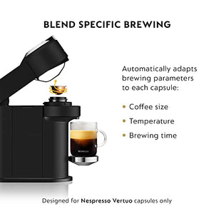 Nespresso Vertuo Next Deluxe Coffee and Espresso Machine by Breville with Milk Frother, Matte Black Chrome