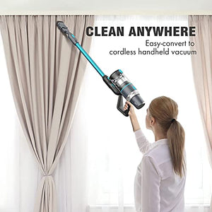 JASHEN V18E Cordless Vacuum Cleaner with Auto Mode, Lightweight Stick Vacuum Cleaner, 350W Suction, 4-in-1 Cordless Vac, for Hard Floor, Tile, Laminate, Carpet