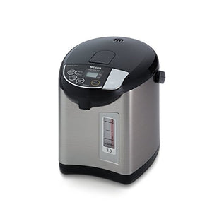 Tiger PDU-A30U-K Electric Water Boiler and Warmer, Stainless Black, 3.0-Liter
