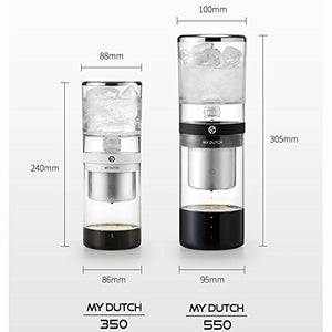 BEANPLUS MY DUTCH M550 Cold Brew Dutch Drip type coffee maker hand drip coffee making & Simple English User's Guide (Black)