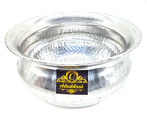 chhablani Premium Punjabi Sipri / Handi for Cooking Size 3.5 L (Aluminium)