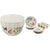 Lenox 856406 Butterfly Meadow Melamine All Purpose Bowls, 16 Ounces, White and Butterfly Meadow 18-Piece Dinnerware Set, Service for 6, White