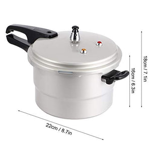 Liyong Cookware, 70kpa Pressure Canner One Pot Pressure Cooker Evenly Heat Easy To Hold Aluminum Alloy 5L Kitchen Pressure Cooker for Restaurant(22cm (gas, gas))