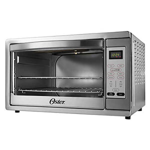 Oster Toaster Oven, 7-in-1 Countertop Toaster Oven, 10.5" x 13" Fits 2 Large Pizzas, Stainless Steel
