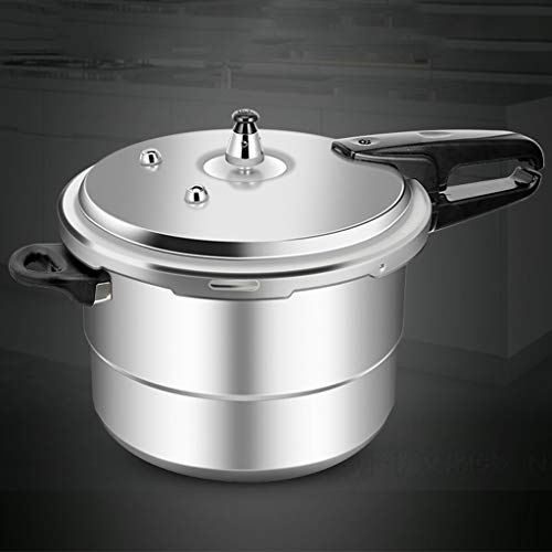 ZLDGYG Polished Aluminum Pressure Cooker/Canner Cookware, 16-Quart, Silver