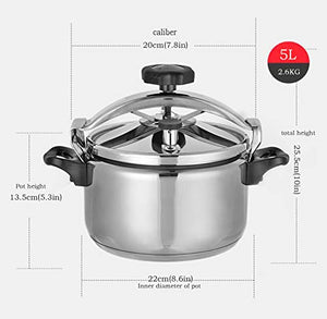 Family small mini pressure cookers,304stainless steel 5ltr pressure cooker,Super safety lock,Suitable for All Hob Types Including,the hassle-free pressure canners for everyday use in your kitchen