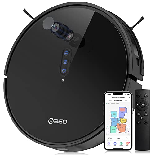 360 P7 Robot Vacuum and Mop Combo Cleaner, Ultra Slim 2700Pa Powerful Suction, Self Charging, Multi-map Mapping Robot with APP, Voice and Remote Control, Ideal for Pet Hair, Carpet and Multi Floors