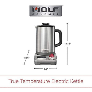 Wolf Gourmet True Temperature Electric Kettle, 1.5 Liter Capacity, WGKT100S