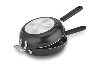 Cuisinart FP2-24BK 10-inch Nonstick Set Frittata Non-Stick Sauce Pan, Black/Stainless Steel