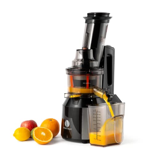 Ventray Slow Juicer Machine, Electric Cold Press Masticating Juice Extractor Maker for Citrus Orange Fruit Vegetable with Quiet Motor & Large Feed Chute, Vertical Compact Design and Easy Clean - 809