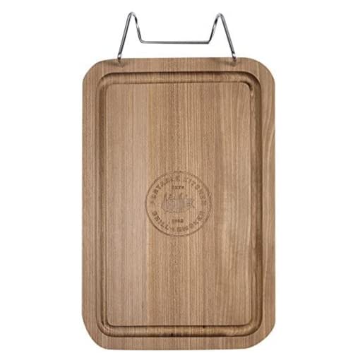 PK Grills PKUA-CB-TW-X Durable Teak Cutting Board with Stainless Steel Hanger