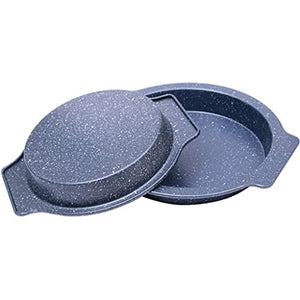 WSSBK Set of 2 Baking Mould for Cakes Round Baking Non-stick Coating Pizza Pan Baking 26cm and 3.5cm