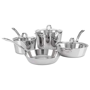 Viking Contemporary 3-Ply Stainless Steel Cookware Set, 7 Piece
